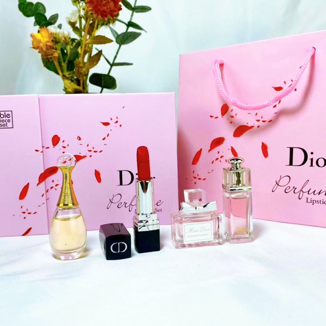 Set nước hoa mini + son DIOR - Quà tặng sang trọng . [New Hot]