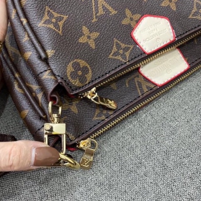 Set túi xách 3 món, combo túi đeo chéo L.V dây đeo canvas thêu chữ chất da mềm mịn bên trong lót dù hàng VNXK