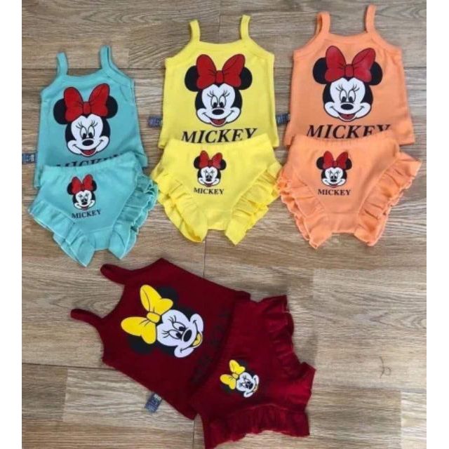 Combo 03 bộ micky bé gái