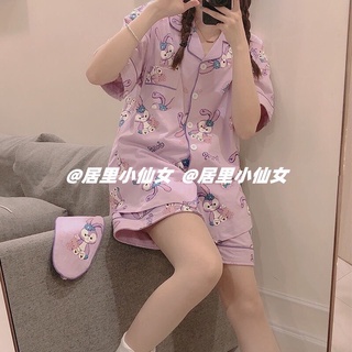 Bộ đùi pyjama kate lụa họa tiết