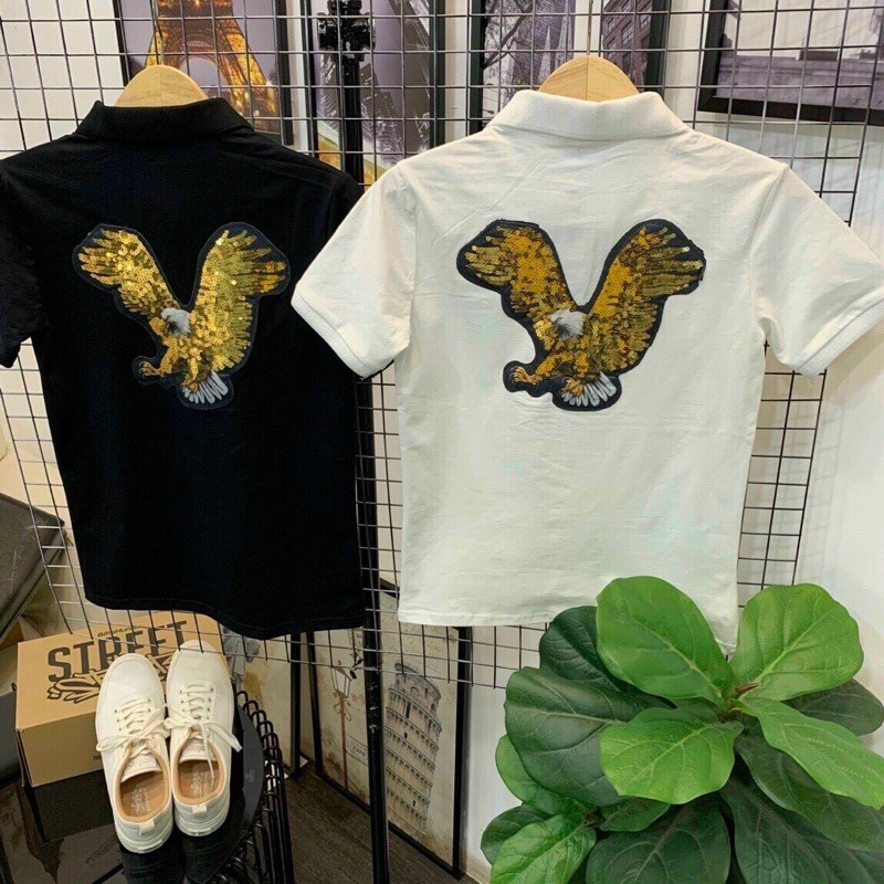 Áo thun cổ trụ cao cấp thêu logo nổi(chất liệu cotton 100%)