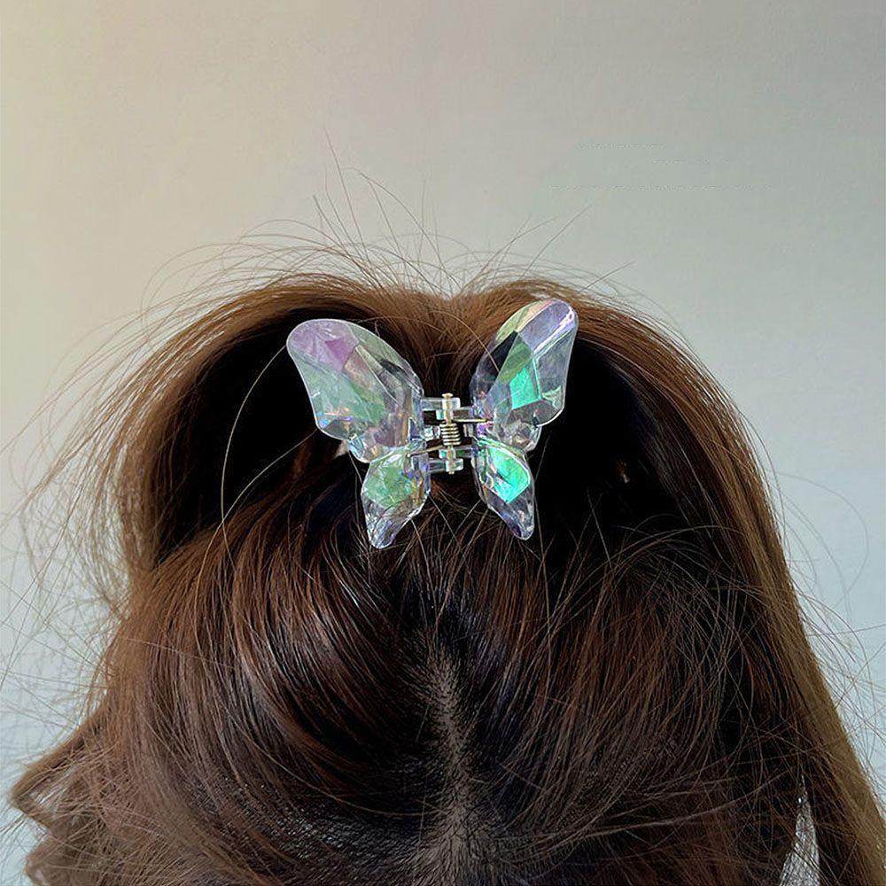 Kẹp Tóc Càng Cua Bằng Acrylic Trong Suốt Hình Bướm Cho Nữ