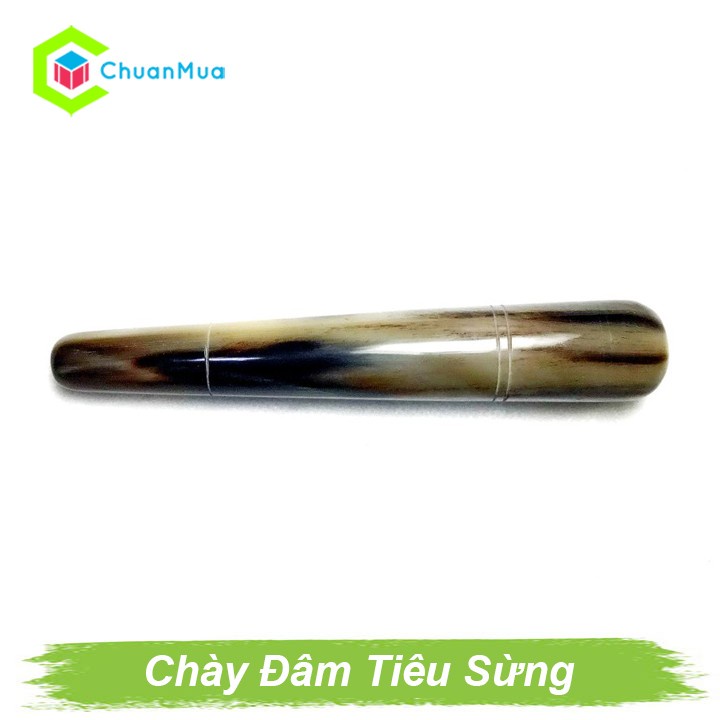 Chày Đâm Tiêu Sừng Trâu Dụng Cụ Diện Chẩn (Chày Day Ấn Huyệt, Massage Vai Gáy, Dùng Cùng Cao Xoa Tăng Hiệu Quả,...)