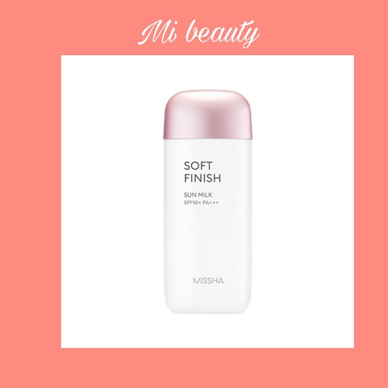 [Có sẵn] Kem chống nắng Misha hồng Missha All-around Safe Block Soft Finish Sun Milk SPF50+/PA+++