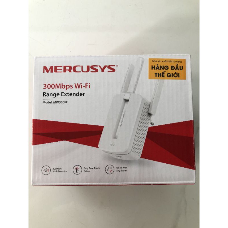 [ Giá siêu rẻ,chính hãng 100% ] Kích Sóng Wifi Mercury MW310re 300Mbps 3 Râu Cực Mạnh -BH 1 Năm | Kích Wifi Mercury(Q&M)