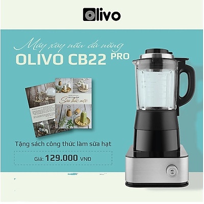 [Mã ELHA22 giảm 6% đơn 300K] Máy Làm Sữa Hạt OLIVO CB22 PRO - Vệ Sinh Khử Khuẩn Thông Minh - Xay Cực Êm