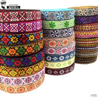 Cuộn Dây Ruy Băng Thêu Họa Tiết Phong Cách Vintage 5cm