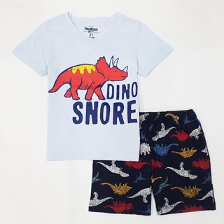 Bộ thun cotton bé trai Oshkosh xuất dư cực mát