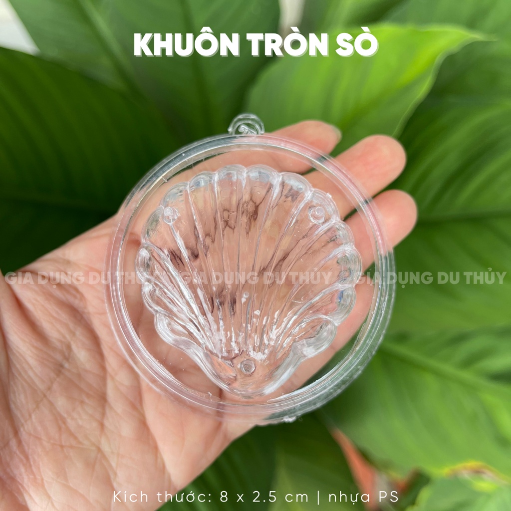 Khuôn rau câu 3d hình tròn nhỏ với nhiều kiểu dáng, nhựa chính phẩm an toàn, dễ đóng khuôn của gia dụng Du Thủy