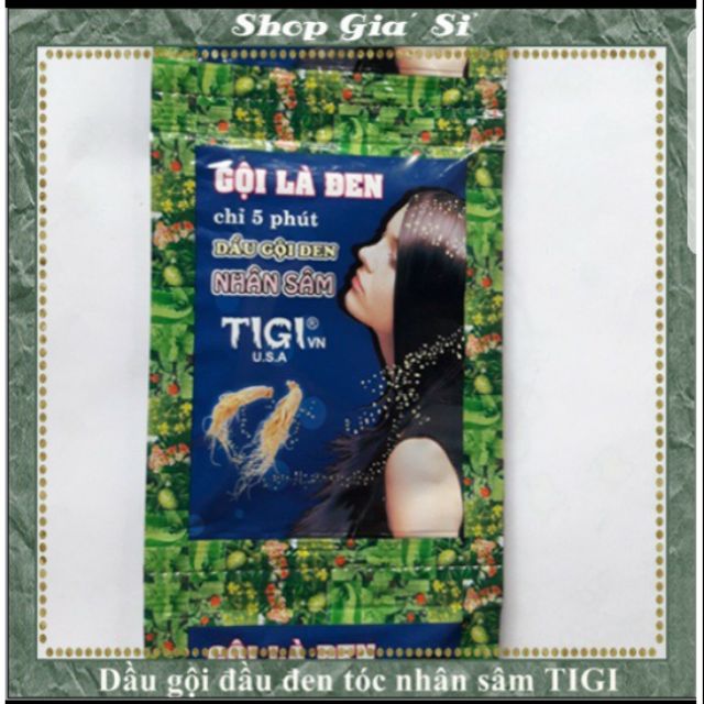 Combo 50 gói Gội đầu đen tóc Nhân Sâm TIGi