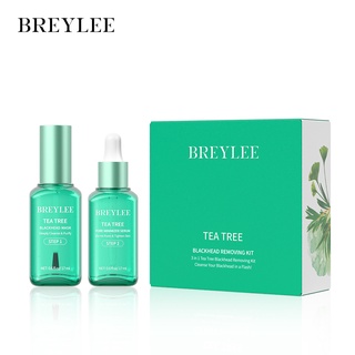 Set mỹ phẩm loại bỏ mụn đầu đen và se khít lỗ chân lông BREYLEE (step 1 và step 2) chiết xuất từ thực vật hiệu quả