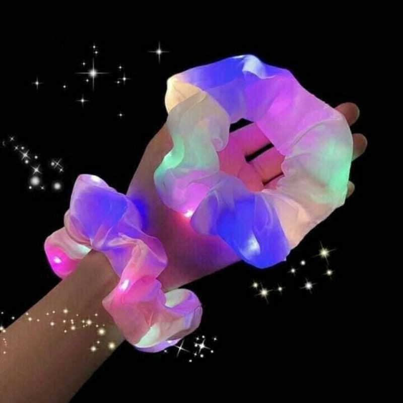 Srunchies có đèn led- chun cột tóc phát sáng