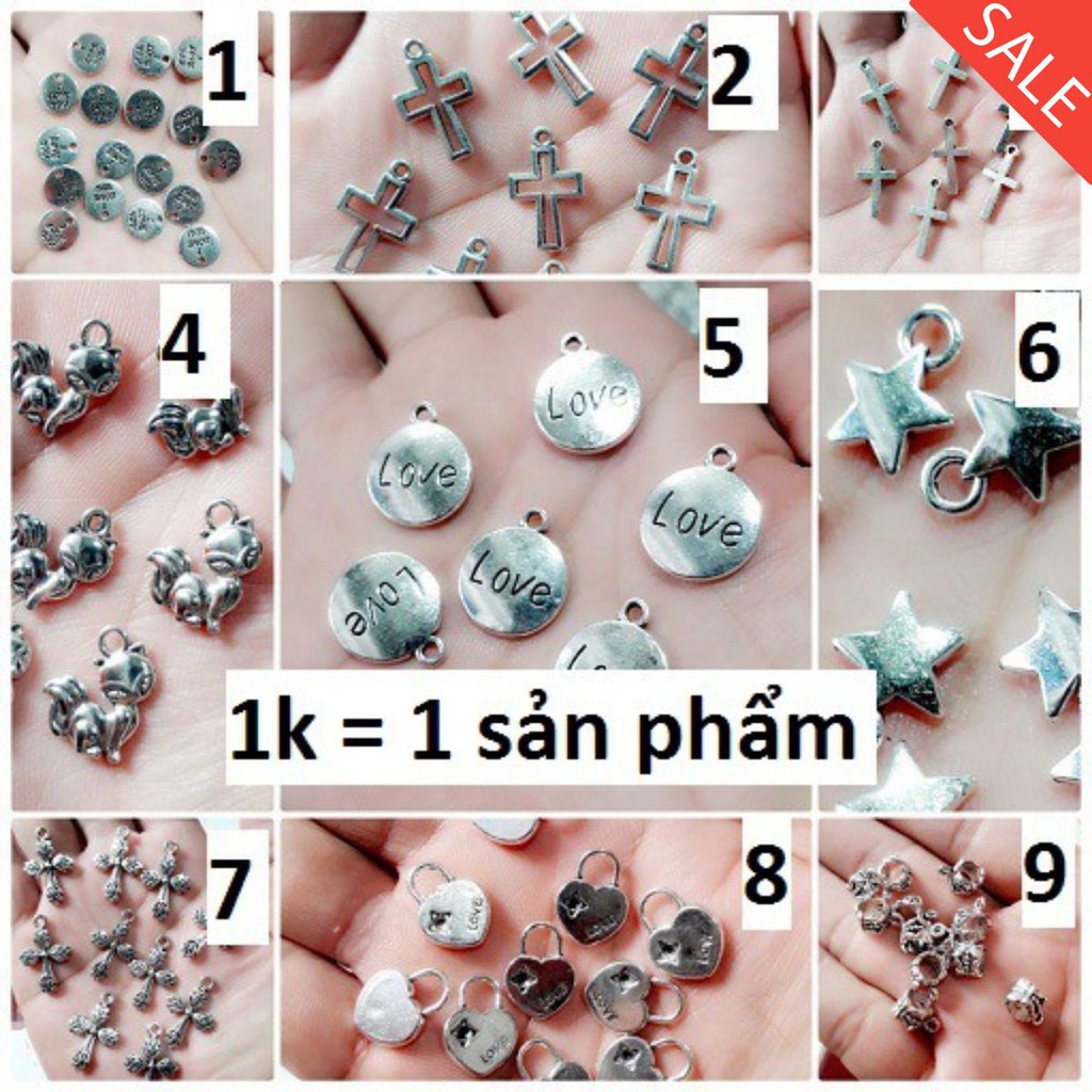 Charm bạc cổ 25k = 50 gram [ Charm giá rẻ ]