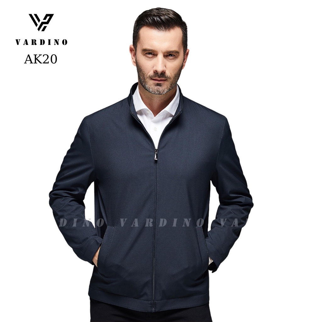 Áo khoác nam trung niên VARDINO cổ đứng, áo khoác cho bố 3 lỚP VẢI NHẸ CAO CẤP, CÓ 2 TÚI TRONG, DÁNG SUÔNG Ak20