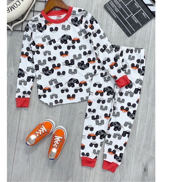 Bộ  bé trai , đồ bộ bé trai dài tay size đại thun borrip cotton VNXK Jennie kids J464