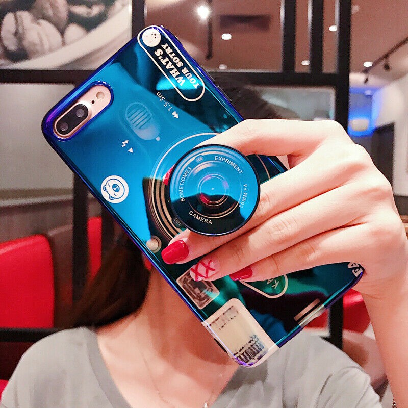 Ốp điện thoại bảo vệ cho iPhone 5 5S 6 6s 7 8 Plus XR X XS Max iPhone 11 pro max có đế đỡ kiểu camera