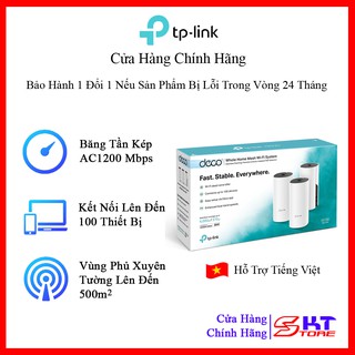 Bộ Phát Wifi Mesh Tp-Link Deco M4 (3-pack) Chuẩn AC Tốc Độ 1200Mbps - Hàng Chính Hãng