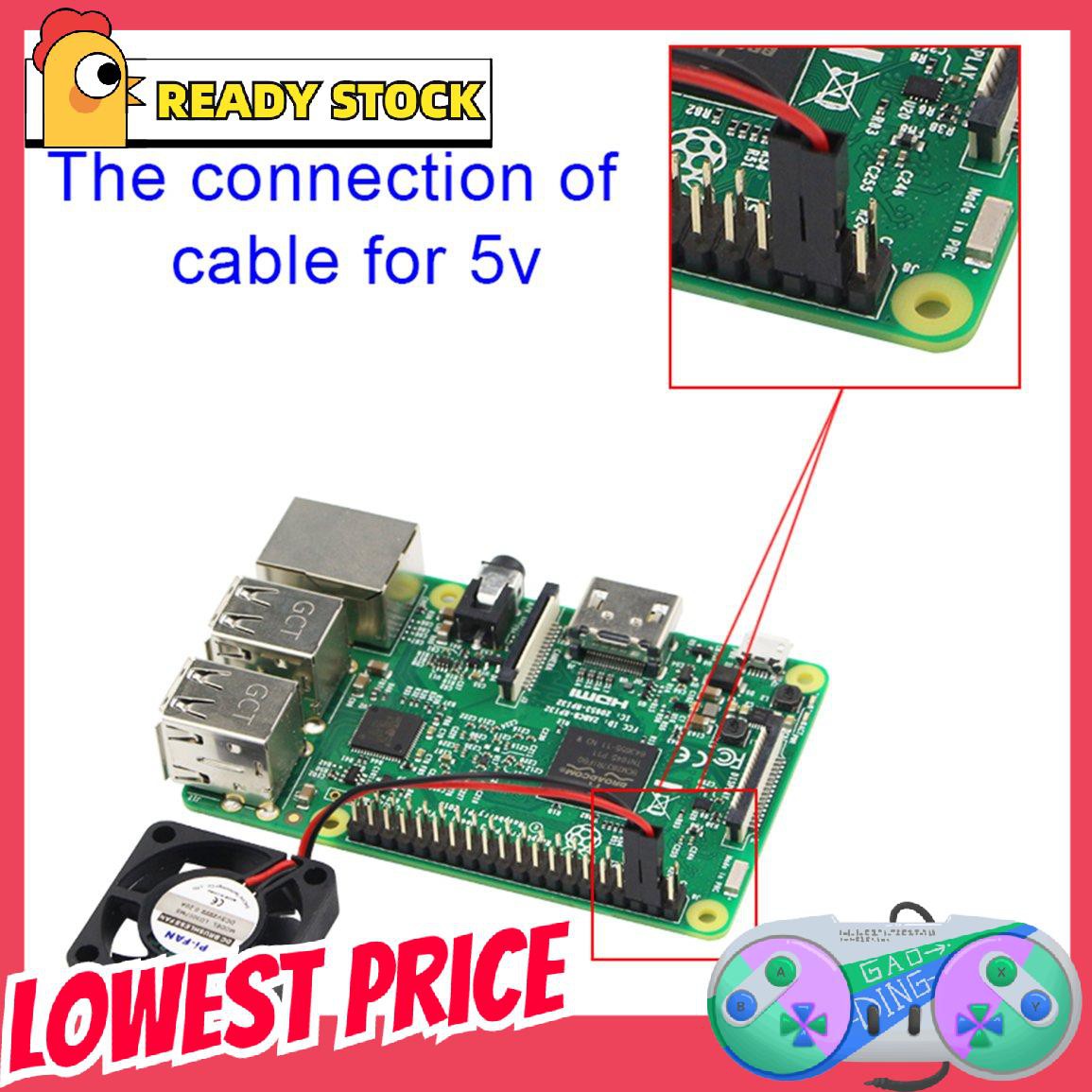 Quạt Làm Mát 5v 3.3v Cho Raspberry Pi 4 B / 3b + / 3b / 2b / B + Cpu