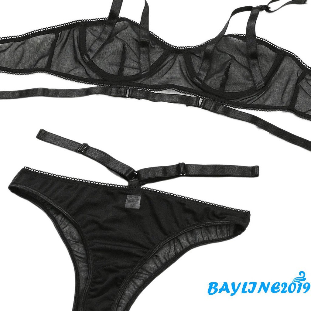 Bộ Đồ Lót 2 Mảnh Phối Ren Màu Sắc Đơn Giản Cho Nữ