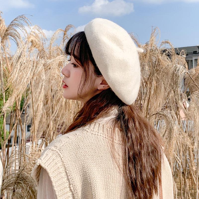 Mũ beret phong cách Pháp cổ điển thời trang thu đông cho nữ