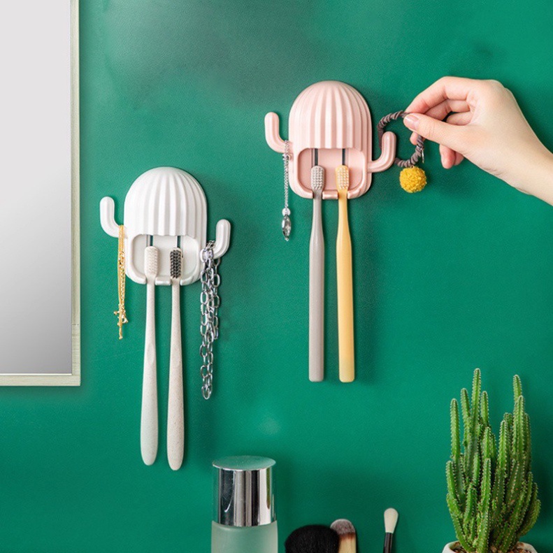 Giá Để Bàn Chải Đánh Răng Đa Năng Hình Cây Xương Rồng