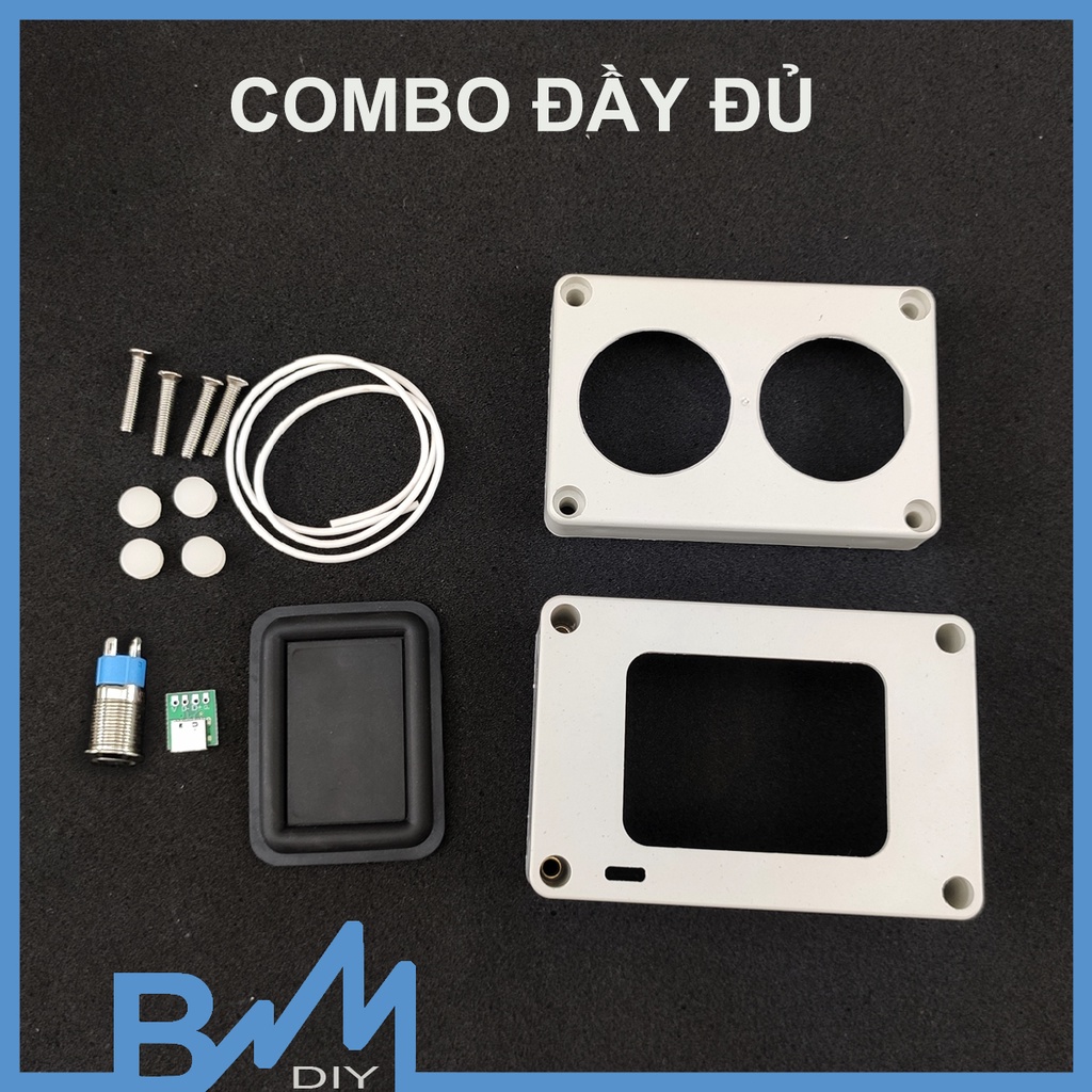 Hộp nhựa khoét lỗ sẵn kèm cộng hưởng 100x68x50 lắp loa 1.5inch kit ráp loa thô chế loa cực dễ