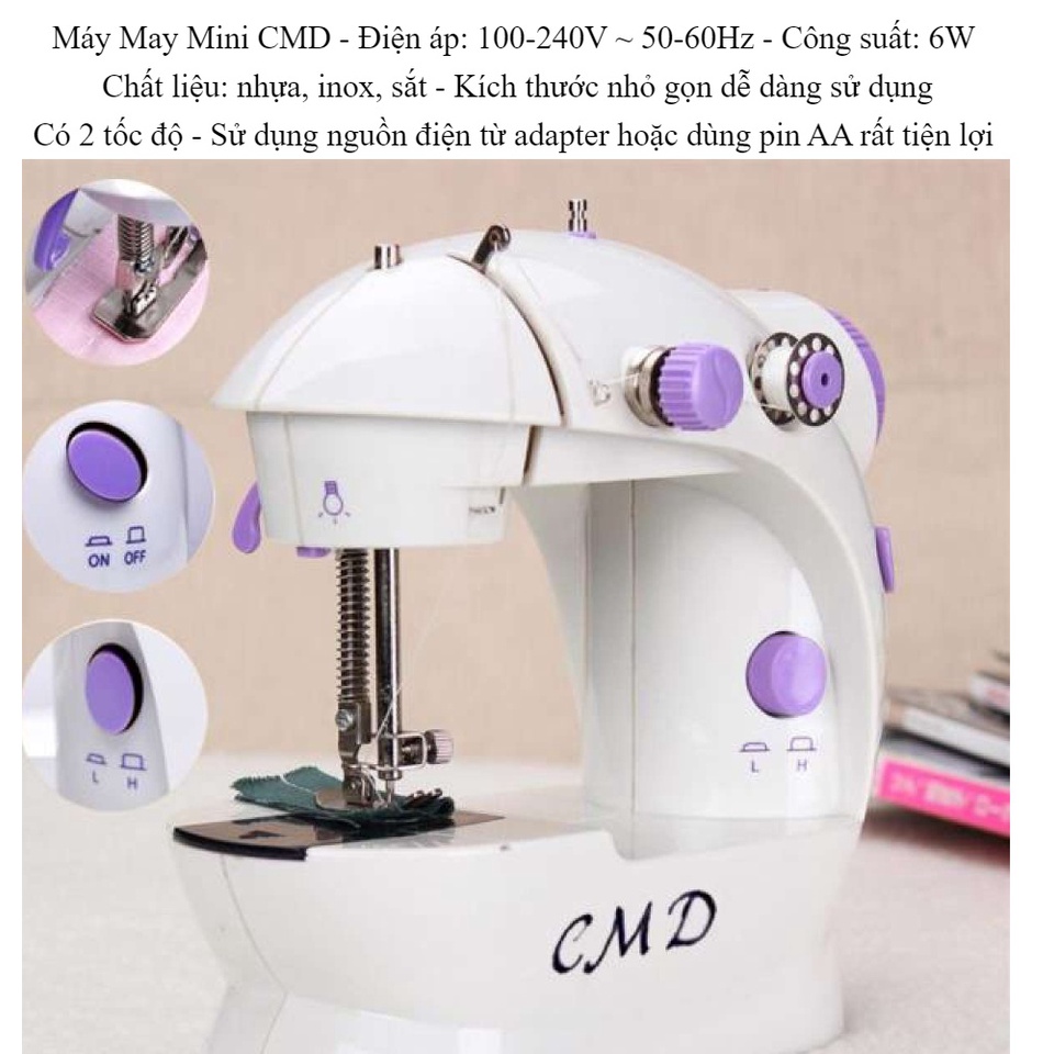 Máy May Để Bàn - Máy Khâu Mini Cầm Tay Gia Đình SIêu Tiện Lợi