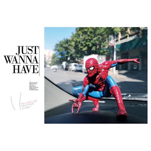Marvel Avengers Spider-Man Doll Garage Kit Model Creative Car Decoration Internet Celebrity Car Interior Ornaments Case 2Uq6