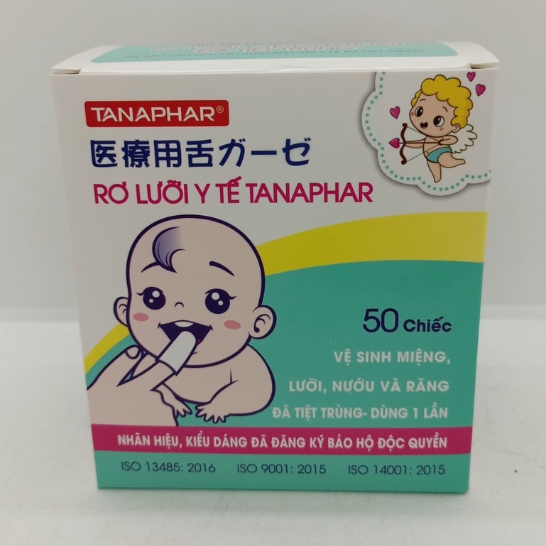 Gạc rơ lưỡi Tanaphar hộp 50 chiếc