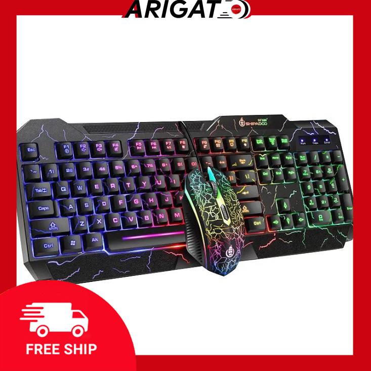 Bộ Bàn Phím Chuột D950-D620 Shipadoo Bàn Phím Chuột Chơi Game Cổng Usb Siêu Nhạy Led Siêu Đẹp