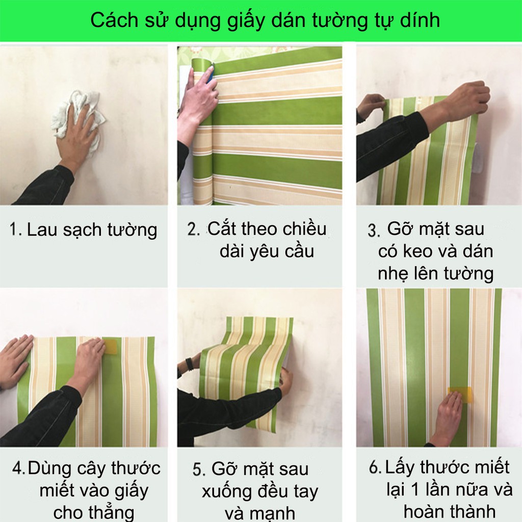 Giấy dán tường 1 màu trơn, giấy dán tường keo sẵn, giấy dán tường phòng ngủ khổ rộng 45cm - Azeva