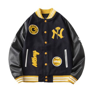 ÁO BOMBER DẠ MLB NY UNISEX NAM NỮ