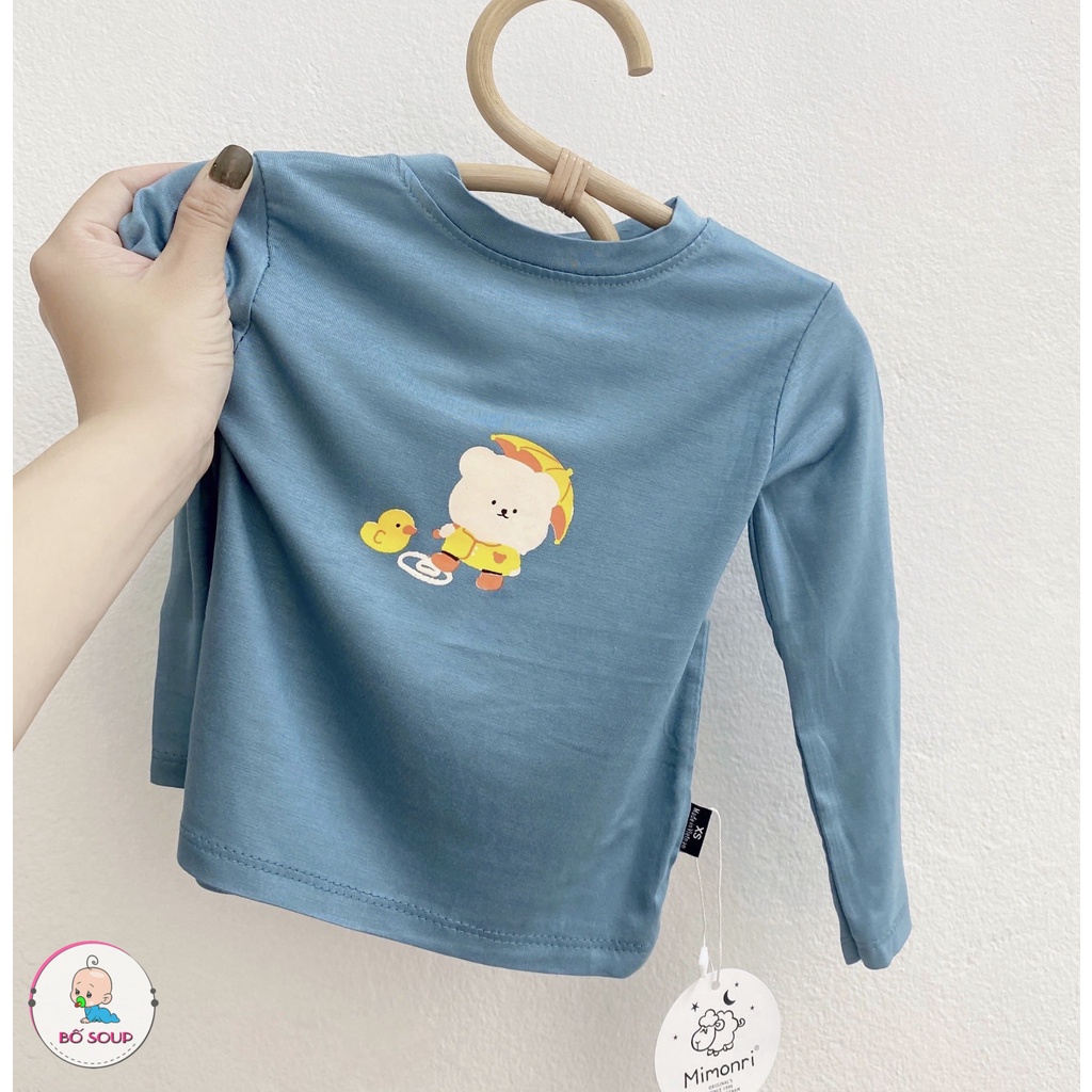 Áo dài tay chất liệu thun mát Mimonri cho bé