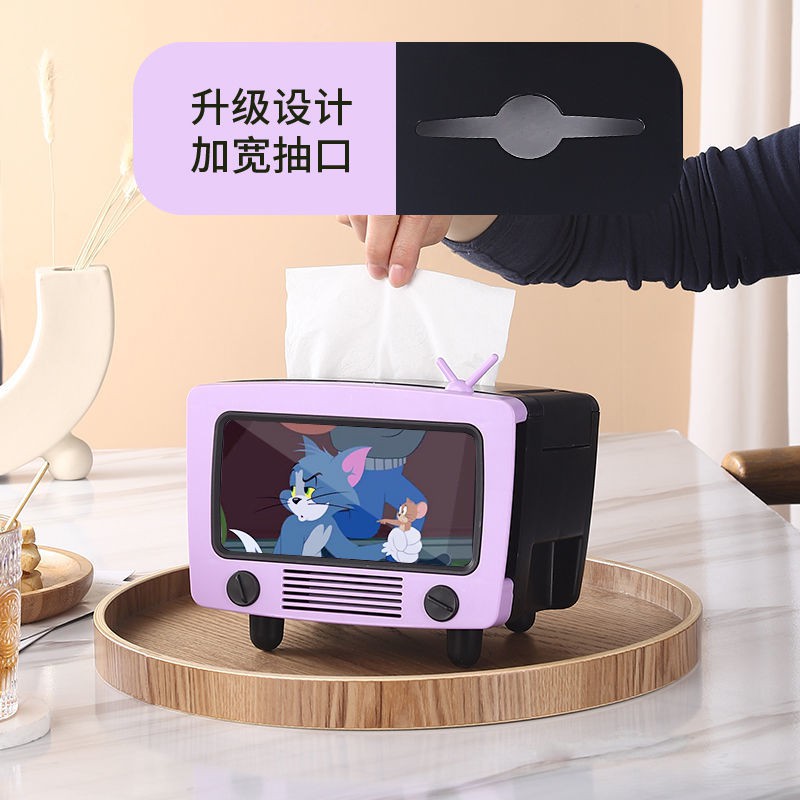 [Internet Người nổi tiếng TV Máy] Bàn cà phê phòng khách tại nhà ngủ cô gái đẹp Hộp khăn giấy đa chức năng sáng tạo