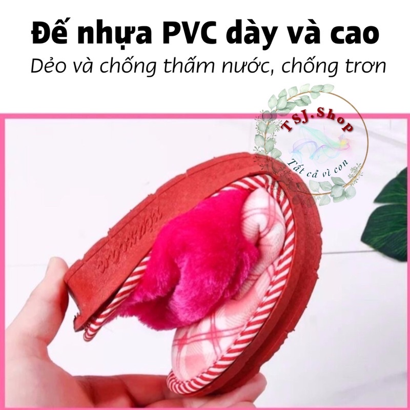 Dép đi trong nhà mùa đông lót lông siêu ấm cho nam nữ già trẻ 2022 HÀNG ĐẸP