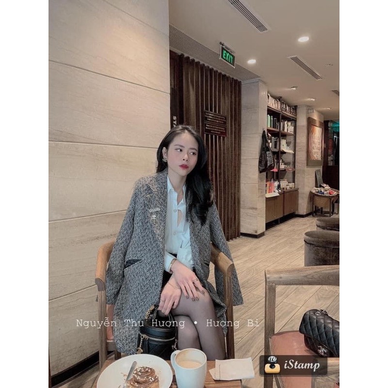 Áo dạ kẻ xương cá | BigBuy360 - bigbuy360.vn