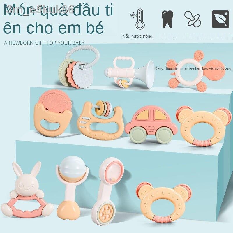 [HOT]> Đồ chơi trẻ em có thể luộc teether Rattle 3-6-12 tháng cắn tay và cầm nắm sơ sinh nam nữ thanh răng hàm