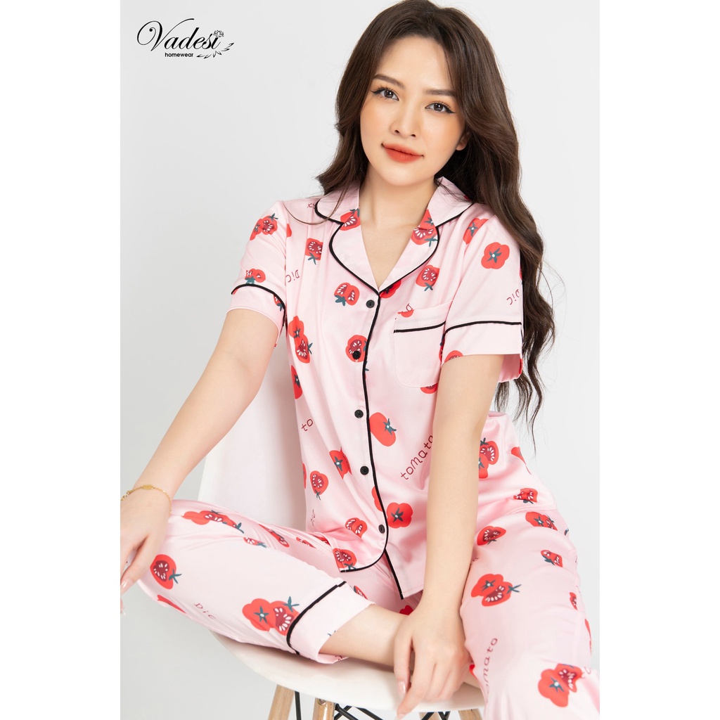 Đồ Bộ Pijama Quần Dài Áo Cọc Lụa Latin Cao Cấp Thoáng Nhẹ Mềm Mịn
