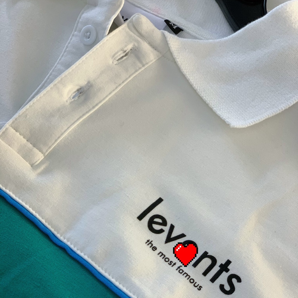 Áo thun polo Local brand Levent mini popular phông cổ trụ Unisex nam nữ cotton oversize form rộng - Gin Store