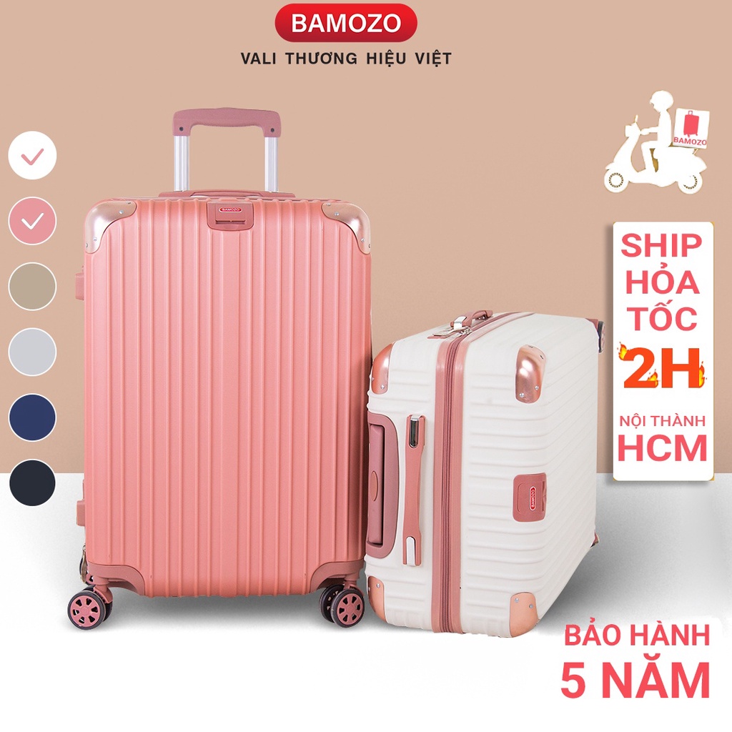 Vali kéo du lịch bo góc Bamozo 8801/8809 nhựa dẻo cao cấp chống va đập, chống trầy xước - Bảo hành 5 năm