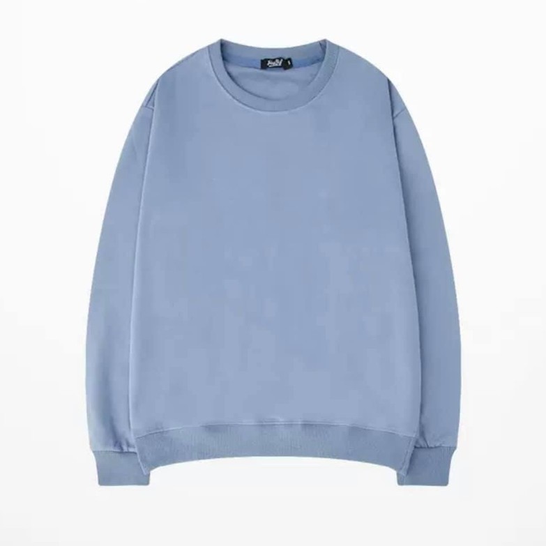 Áo sweater trơn chất nỉ chân cua