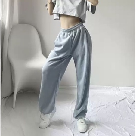 Quần jogger nỉ da cá, quần nỉ basic Bo cạp dây rút ống