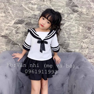 Set váy thuỷ thủ cho bé gái