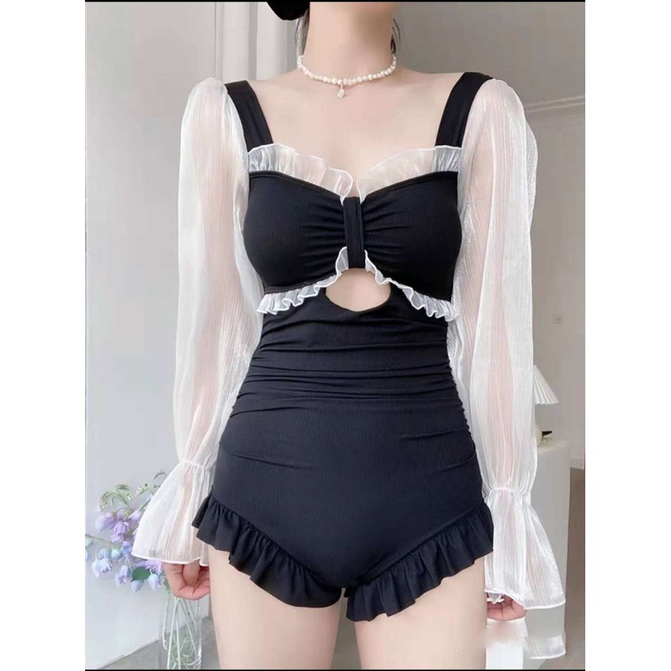 Có thể bán buôn One Piece Áo tắm Dài tay Bảo thủ Bathing Suit Fairy for Woman Hàng giao ngayVermont055
