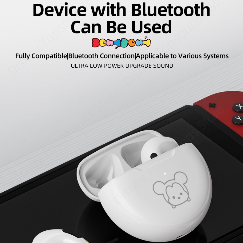 Tai nghe nhét tai không dây LENOVO F9 Disney bluetooth 5.2 âm thanh hifi tích hợp mi cờ rô tiện lợi