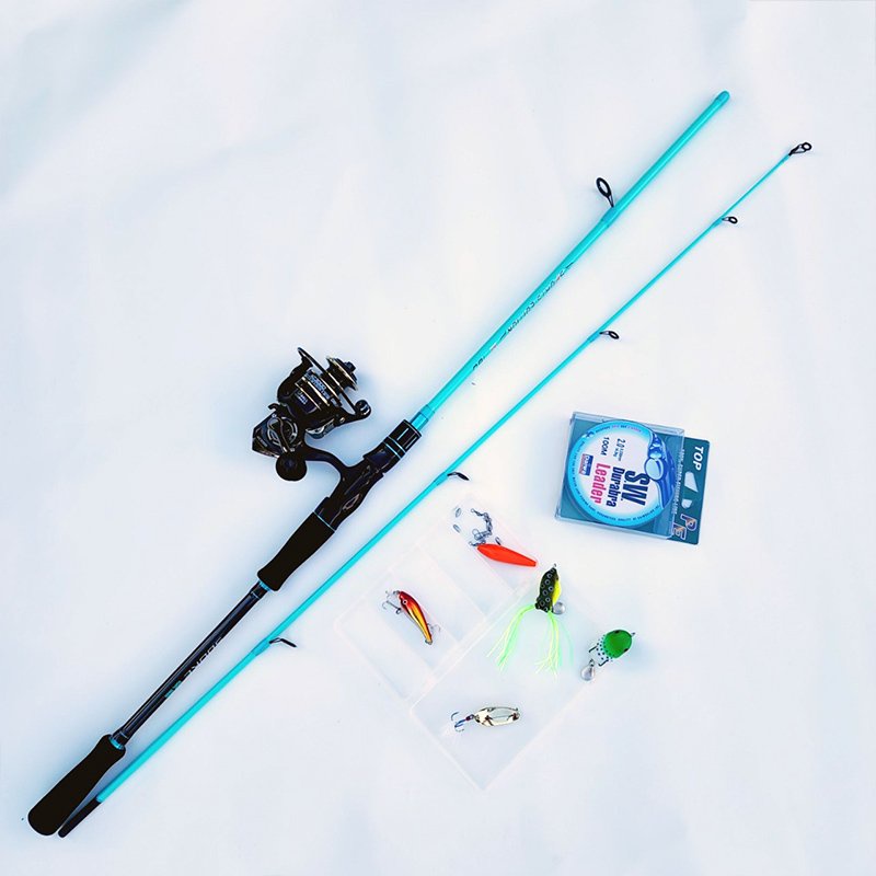 Bộ cần câu lure đứng carbon Souke máy câu Deukio AC3000 tặng bộ mồi câu B23