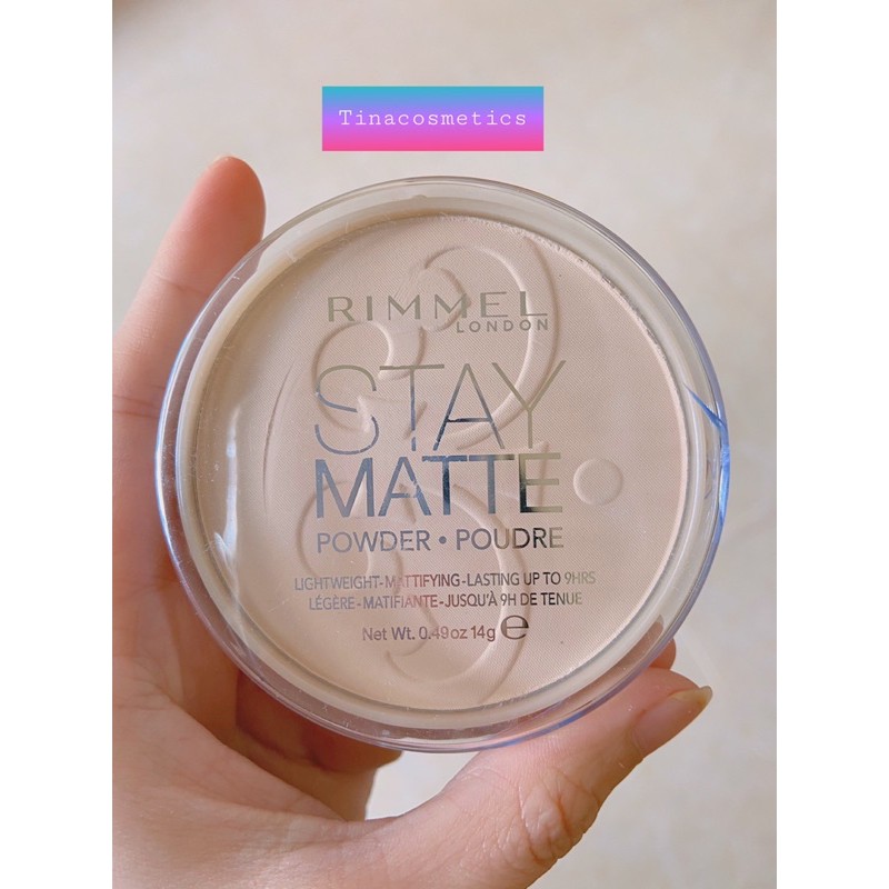 Phấn phủ rimmel stay matte tone 01 transparent