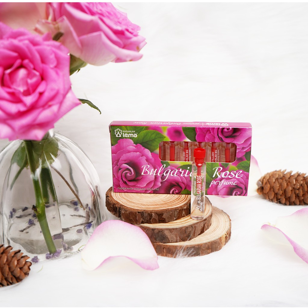 HÀNG NHẬP KHẨU -  Nước hoa tinh dầu hoa hồng Bulgaria thương hiệu Lema, Nước hoa chính hãng set 10 lọ, hương hồng tươi n | Thế Giới Skin Care