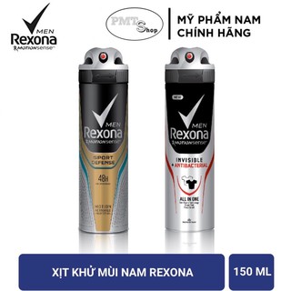 [Úc] 1 chai Xịt khử mùi nam Rexona Men 150ml Invisible Antibacterial | Sport Defense