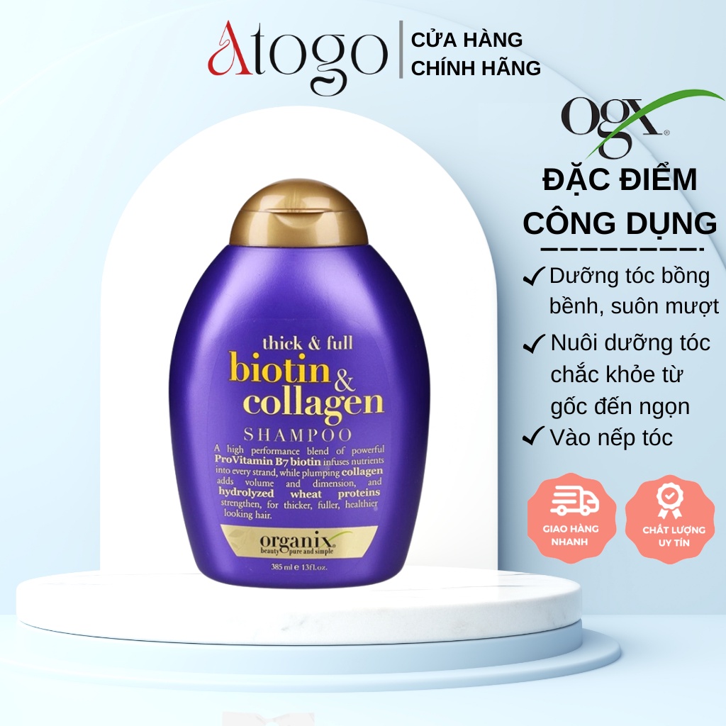 Dầu Gội Đầu Biotin OGX 385ml